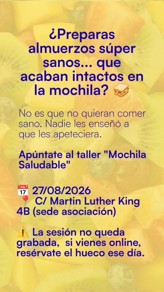 MOCHILA SALUDABLE PARA LA VUELTA AL COLE