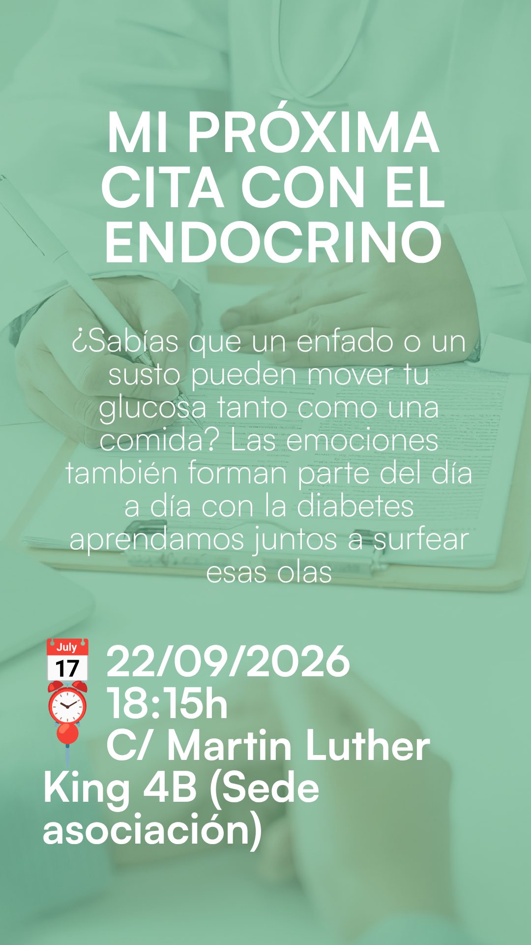 MI PRÓXIMA CITA CON EL ENDOCRINO